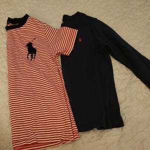 Two Ralph Lauren  boys shirts size 5 and 6